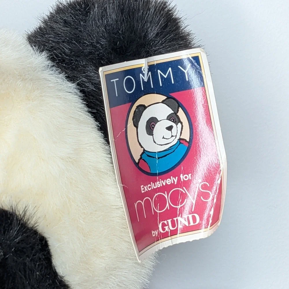 NWT VTG Macy's Gund x Tommy Hilfiger Exclusive Panda Bear Stuffed Animal Plush